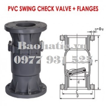 Van 1 chiều mặt bích UPVC